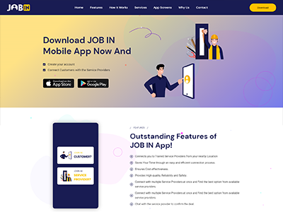 Job In | App Landing Website